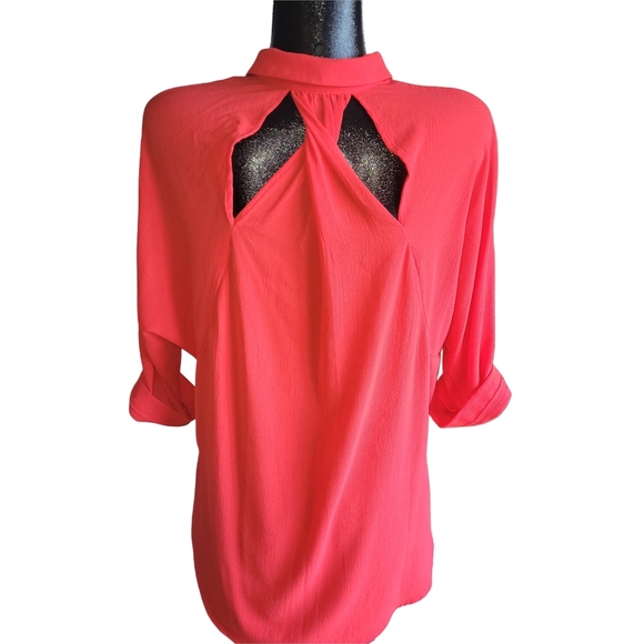 Brody Myles Red Dolman Sleeve Blouse L - Picture 5 of 6